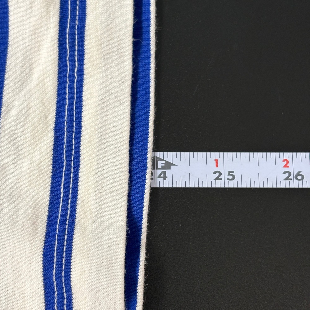 Everlane Women Long Sleeve Shirt sz M Blue White Striped Organic Cotton Boatneck - Picture 8 of 11